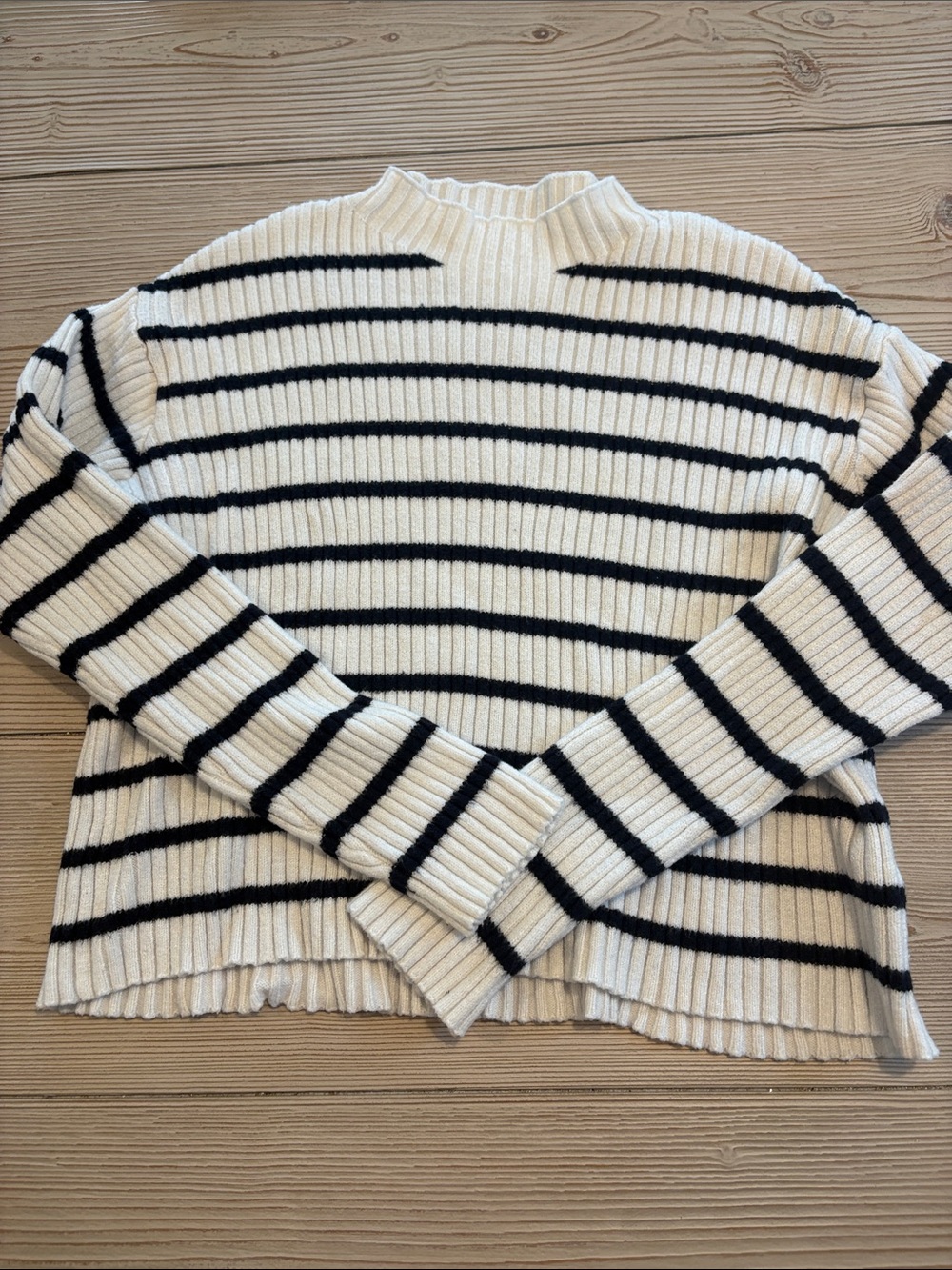 Zara by/white mock neck sweater